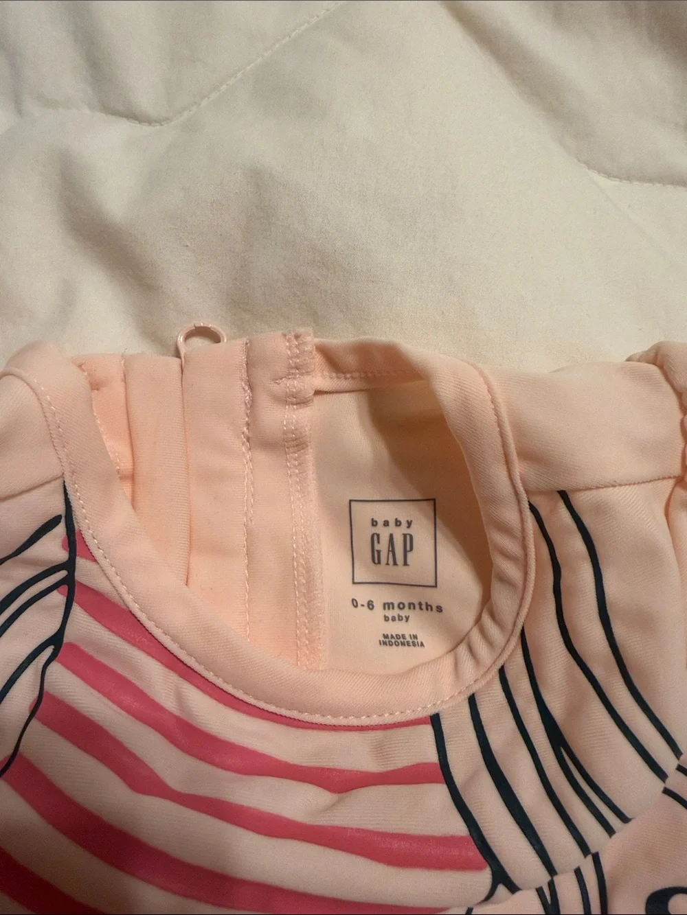 GAP Peach Short-Sleeve Mermaid swim with Blue-Green Tail